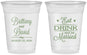 Custom Wedding 16 oz Soft Sided Clear Cups - Eat Drink Be Married | 430