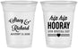 Custom Wedding 16 oz Soft Sided Clear Cups - Hip Hop Hooray | 436
