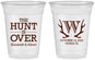 Custom Wedding 16 oz Soft Sided Clear Cups - Monogram | 442