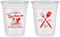 Custom Wedding 16 oz Soft Sided Clear Cups - I Do Barbecue Bbq | 446