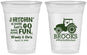 Custom Wedding 16 oz Soft Sided Clear Cups - Tractor Hitchin | 448