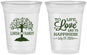 Custom Wedding 16 oz Soft Sided Clear Cups - Love And Happiness | 451