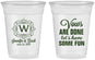Custom Wedding 16 oz Soft Sided Clear Cups - Vows Are Done Have Fun | 460