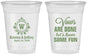 Custom Wedding 16 oz Soft Sided Clear Cups - Monogrammed | 462