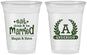 Custom Wedding 16 oz Soft Sided Clear Cups - Monogram | 464