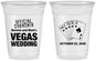 Custom Wedding 16 oz Soft Sided Clear Cups - Las Vegas | 465