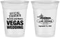 Custom Wedding 16 oz Soft Sided Clear Cups - Las Vegas | 466