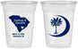 Custom Wedding 16 oz Soft Sided Clear Cups - Palmetto Tree | 475