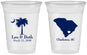 Custom Wedding 16 oz Soft Sided Clear Cups - Palmetto Tree | 476