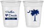 Custom Wedding 16 oz Soft Sided Clear Cups - Palmetto Tree | 477