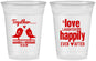 Custom Wedding 16 oz Soft Sided Clear Cups - Happily Ever After | 480