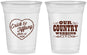 Custom Wedding 16 oz Soft Sided Clear Cups - Country Wedding | 484