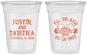 Custom Wedding 16 oz Soft Sided Clear Cups - Til Death Do Us Part | 485