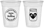 Custom Wedding 16 oz Soft Sided Clear Cups - Love Is Brewing | 486