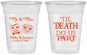 Custom Wedding 16 oz Soft Sided Clear Cups - Til Death Do Us Part | 487