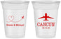 Custom Wedding 16 oz Soft Sided Clear Cups - Destination | 492