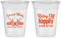 Custom Wedding 16 oz Soft Sided Clear Cups - Motorcycle | 493
