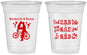Custom Wedding 16 oz Soft Sided Clear Cups - First Date Will You I Do | 497