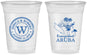Custom Wedding 16 oz Soft Sided Clear Cups - Aruba | 505