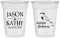 Custom Wedding 16 oz Soft Sided Clear Cups - Bahamas | 506