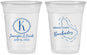 Custom Wedding 16 oz Soft Sided Clear Cups - Barbados | 508