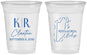 Custom Wedding 16 oz Soft Sided Clear Cups - Belize | 510
