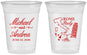 Custom Wedding 16 oz Soft Sided Clear Cups - Italy | 515