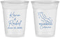 Custom Wedding 16 oz Soft Sided Clear Cups - Curacao | 520