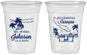 Custom Wedding 16 oz Soft Sided Clear Cups - Curacao | 521