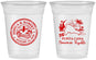 Custom Wedding 16 oz Soft Sided Clear Cups - Domincan Republic | 523