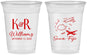 Custom Wedding 16 oz Soft Sided Clear Cups - Fiji | 524