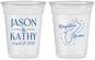 Custom Wedding 16 oz Soft Sided Clear Cups - Guam | 526