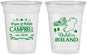 Custom Wedding 16 oz Soft Sided Clear Cups - Ireland | 529