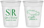 Custom Wedding 16 oz Soft Sided Clear Cups - Jamaica | 530
