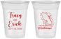 Custom Wedding 16 oz Soft Sided Clear Cups - Martinique | 532