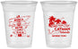 Custom Wedding 16 oz Soft Sided Clear Cups - Cayman Island | 545