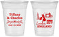 Custom Wedding 16 oz Soft Sided Clear Cups - England | 549