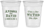 Custom Wedding 16 oz Soft Sided Clear Cups - Take A Shot We Tied The Knot | 551
