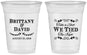 Custom Wedding 16 oz Soft Sided Clear Cups - Take A Shot We Tied The Knot | 552