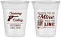 Custom Wedding 16 oz Soft Sided Clear Cups - I Walk The Line | 555