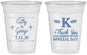 Custom Wedding 16 oz Soft Sided Clear Cups - Monogram | 556