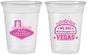 Custom Bachelorette 16 oz Soft Sided Clear Cups - Las Vegas | 60016