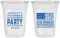Custom Bachelorette 16 oz Soft Sided Clear Cups - Star Spangled Hammered | 60025