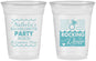 Custom Bachelorette 16 oz Soft Sided Clear Cups - Rocking The River | 60033