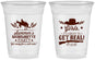 Custom Bachelorette 16 oz Soft Sided Clear Cups - Its About To Get Real | 60043