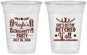 Custom Bachelorette 16 oz Soft Sided Clear Cups - Getting Hitched Yall | 60047