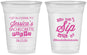 Custom Bachelorette 16 oz Soft Sided Clear Cups - Cant Sip With Us | 60050