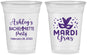 Custom Bachelorette 16 oz Soft Sided Clear Cups - Mardi Gras | 60060