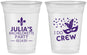 Custom Bachelorette 16 oz Soft Sided Clear Cups - Mardi Gras I Do Crew | 60063