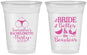 Custom Bachelorette 16 oz Soft Sided Clear Cups - Brides Bells Boudoir | 60085